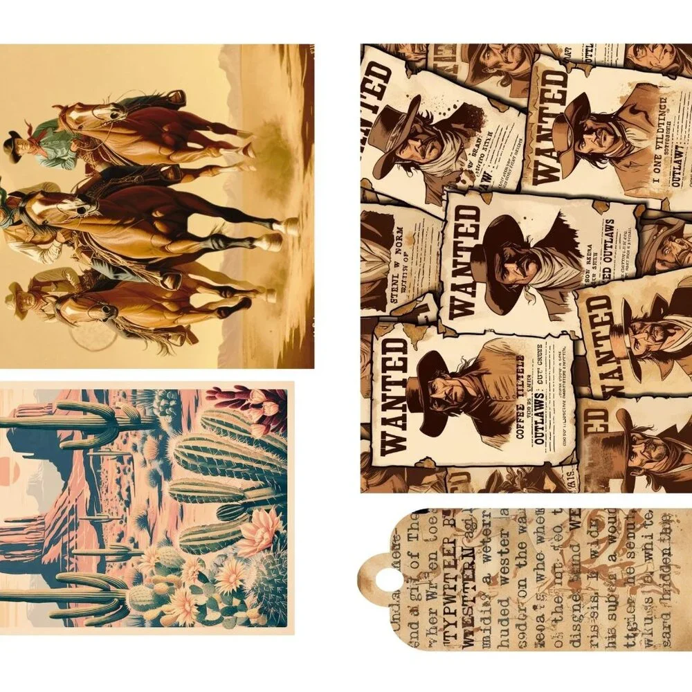 Junk Journal Western pages